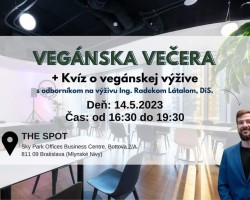 Kvíz o vegánskej výživě + večera (Bratislava)